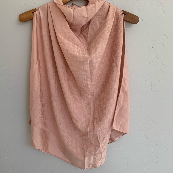 Auth VTG DIOR Pink Monogram Silk Scarf - Picture 2 of 13